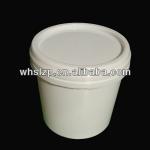 1 Litre white plastic bucket WH P01