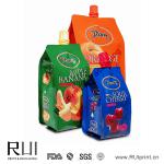 side gusset bag with spout for juice packaging
