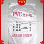 PP woven transparent bag with two clor printing for plastic materail