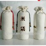 2013 hot sale promotional wholesale white drawstring cotton bag for packing rice