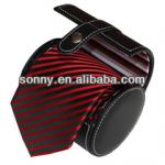 Custom design high quality leather silk tie box