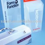 Clear plastic box with hanger-tailor made with any design