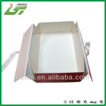 foldable fashion paper shoe box with ribbon
