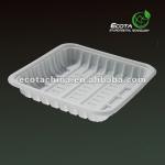 Disposable plastic fruit and vegetable tray, made of PET/PP