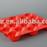 PVC red fruit tray