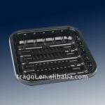 disposable plastic tray for meat and vegetable