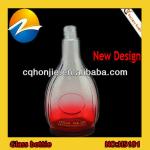 Glass Christmas Hot Sale Red Colored Glass Wine Bottle