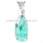 50ml perfume glass bottle with blue color