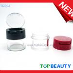 2 in 1 round loose powder container with mirror (TJ2002)
