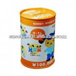 Fashion round christmas coin bank tin can wholesale