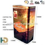 Coffee can with high quality printing and double airtight lid