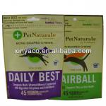 Polypropylene stand up pet food packaging bags manufacturer