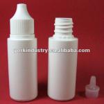 25ml Plastic white PE dropper bottle with screw cap