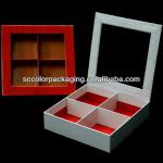 Custom Print Clear Plastic Window Paper Packaging Box For Candy Chocolate