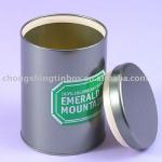 Exquite round tea tin packaging can