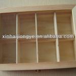 wooden tea box with compartments