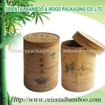 Hot sale bamboo tea caddy empty cylinder wooden box