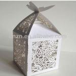 2013 hot sale! laser cut white wedding favour boxes