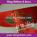 Rose Printed Satin Ribbon Packaging For Valentine&#39;s Day