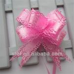 Small pink gift wrap poly pull bows wholesale price