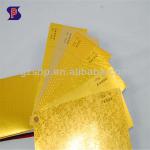 Embossing gold cardboard for book cover