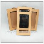 customized kraft paper packaging box for iphone case with PVC window