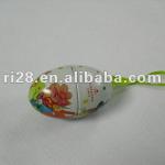 Decorating egg shaped tin box
