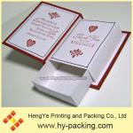 Red book style drawer gift box packing and design