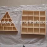 wooden gift box in triangle design
