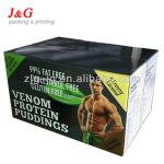 corrugated box for protein puddings