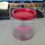 PVC metal candy pail with handle