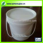 5L(1 gallon) virgin PP white plastic bucket for laundry powder with lids and handle
