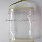 Promotional Arch Shaped clear plastic zipper cosmetic bag