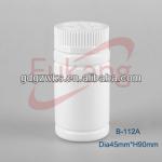 112cc HDPE White Pharmaceutical Bottle with Child Resistant Cap, Small hdpe Vitamin Bottle B-112A pharmaceutical bottle