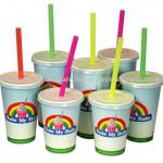 12oz and 16oz printed milkshake paper cups