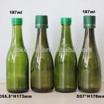 187ml dark green wine bottles with screw cap D55.5*H173mm  size:D57*H178mm