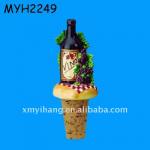 2011 new fashion polyresin vacuum wine bottle stopper MYH2249