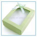 2013 Green jewelry gift boxes with plastic window FL20120914301
