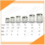 400ml Empty Hexagon Glass Honey Jars VJ-WY005