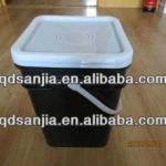 5 gallon bucket multi-function plastic pails with lids and handles square black plastic bucket storage pail rectangular pail 20L