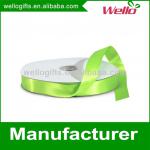 7/8 inch apple green China wholesale high quality double face box packaging decorative polyester satin ribbon
