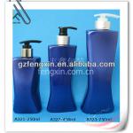 750ml Pet Plastic Blue Shampoo bottles with Pump wholesale A323