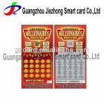 Art paper scratch ticket JZ-card1150