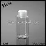 Beautiful plastic pet bottle with clear color plastic screw cap PLA-3038