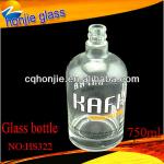 China Supplier Custom Made 750ml Wholesale Glass Bottles HS322
