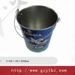 Christmas Tin barrel with handle Tin barrel with handle