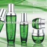 clear glass cosmetic bottle with silver dropper or pump YX026