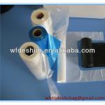 clear t-shirt bags /vest carriers on roll for supermarket