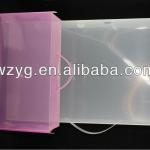 Clear transparent PP cosmetic foldable packing box with handle