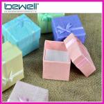 colorful bowknot rings ear stud jewelry packaging 4*4